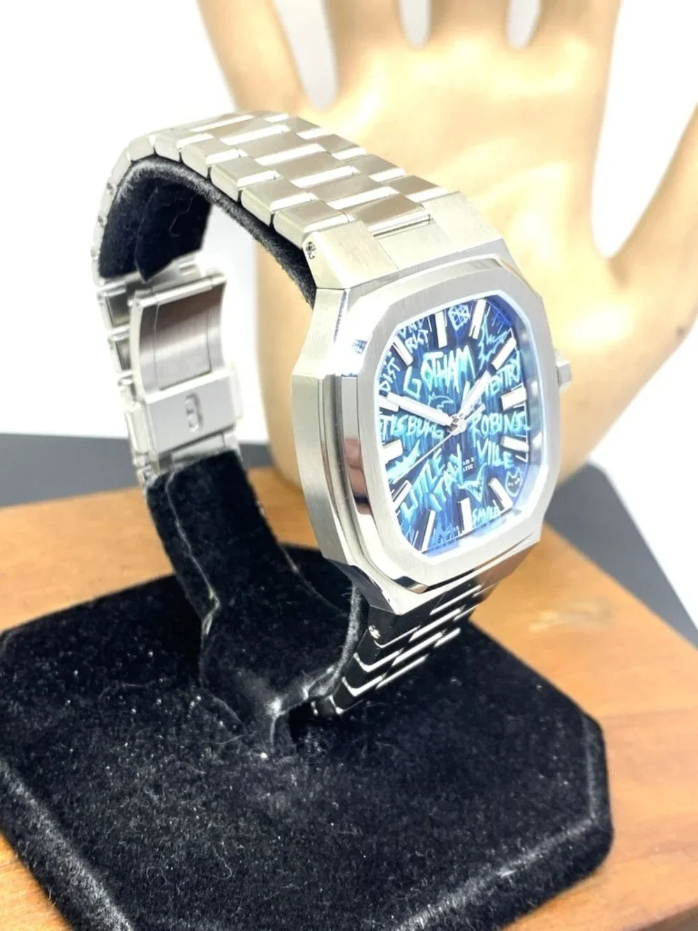 Maen x IFL Watch Swiss Automatic Gotham Manhattan After Dark Hand Painted Dial